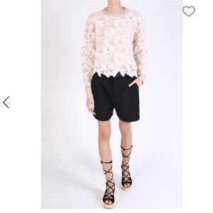 Beautiful black with cream side stripe Chloe shorts size 40, equal to US M.